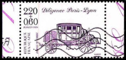 France Poste Obl Yv:2578 Mi:2709Cb Journée Du Timbre Diligence Paris-Lyon Bord De Feuille (Lign.Ondulées) - Gebraucht