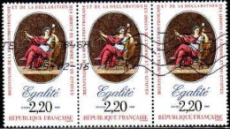 France Poste Obl Yv:2574 Mi:2715 Egalité 3 Se Tenant (Lign.Ondulées & Code ROC) - Used Stamps