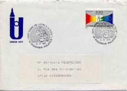 France Poste Obl Yv:2572 Mi:2706 Elections Au Parlement Européen (TB Cachet à Date) Lettre Strasbourg 19-3-89 - Oblitérés