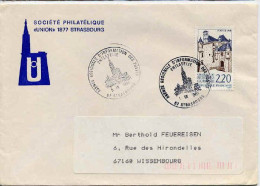 France Poste Obl Yv:2546 Mi:2682 Chateau De Sedieres Correze (TB Cachet à Date) Lettre Strasbourg 5-9-88 - Gedenkstempels