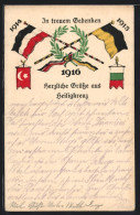 AK Heiligkreuz, Im Gedenken 1914 /15, Flaggen  - Autres & Non Classés