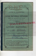 87-LIMOGES - LIVRET POSTE TELEGRAPHE CAISSE NATIONALE EPARGNE- 1928- MARGUERITE MARQUETOUT-CAHCET PANAZOL-AMBAZAC - Bank En Verzekering