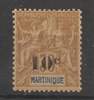 MARTINIQUE - 1904 - N°YT. 52 - Type Groupe 10c Sur 30c Brun - Neuf Luxe** / MNH - Ungebraucht