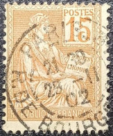 N°117 Mouchon 15c Orange. Cachet De 1902 à Paris (Rue De Bourgogne) - 1900-02 Mouchon