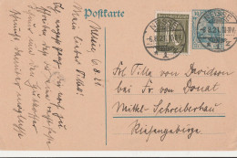 Deutsches Reich  Karte Mit Tagesstempel Neisse 1921 Nysa Nach Mittel Schreiberhau Szklarska Poręba Schlesien - Covers & Documents