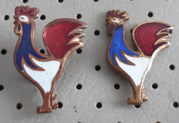 Roosters Cocks  Birds PODRAVKA Food Industry Croatia Ex Yugoslavia Enamel Pins - Dieren