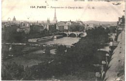 CPA Carte Postale France Paris Panorama Vers Le Champs De Mars  1918VM81477 - Mehransichten, Panoramakarten