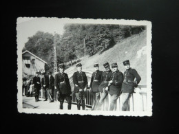 Ancienne Photo De Groupe  - Gendarme à L'inauguration Du Tunnel De Sainte Marie Aux Mines 1937   ( 8 X 6 Cm ) - Guerre, Militaire