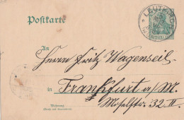 Deutsches Reich  Karte Mit Tagesstempel Leutkirchen Württenberg 1908 Lk Ravensburg - Briefe U. Dokumente