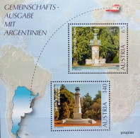 Austria 2010, Joint Issue With Argentina - City Parks, MNH S/S - Ungebraucht