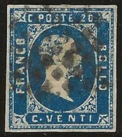 Sardinia      .  Yvert    .  2  (2 Scans)  .   1851    .     O      .    Cancelled - Sardinië