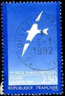 France Poste Obl Yv:2734 Mi:2869 Ves Jeux Paralympiques Tignes (TB Cachet à Date) Bordeaux 3-1-1992 - Gebruikt