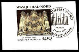 France Poste Obl Yv:2706 Mi:2842 Wasquehal-Nord Orgue (TB Cachet à Date) Sur Fragment Fdc 22-6-91 - Gebruikt