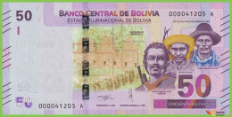 Voyo BOLIVIA 50 Bolivianos 2018 P250 B419a A UNC - Bolivien