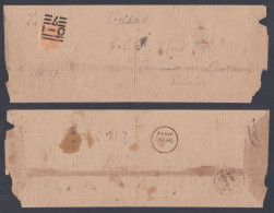 Inde British India 1877 East India Company Queen Victoria Two Anna Stamps Used Cover, To Colonel Reid, Commissioner - 1858-79 Kolonie Van De Kroon