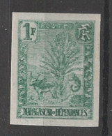 MADAGASCAR - 1903 - N°YT. 75a - Zébu 1f Vert - VARIETE Non Dentelé / Imperf. - Neuf Luxe** / MNH - Ungebraucht