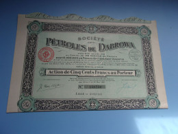 PETROLES DE DABROWA (lille NORD) 1923 - Altri & Non Classificati
