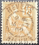 N°117 Mouchon 15c Orange. Cachet De 1903 à Nevers - 1900-02 Mouchon