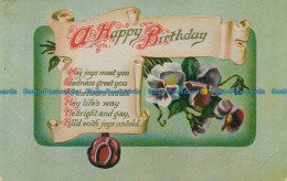 R165669 Greeting Postcard. A Happy Birthday. A Poem And Flowers. Philco. No 2605 - Monde