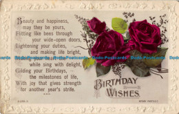 R165675 Greetings. Birthday Wishes. Roses. Rotary. RP - Monde