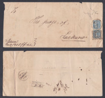 Inde British India 1870's Used Cover, Postage Due, East India Queen Victoria Half Anna Stamps, To Lucknow, Judge - 1858-79 Compagnie Des Indes & Gouvernement De La Reine