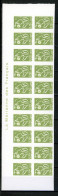 BH-21 Belle Variété Marianne De Lamouche N° 3967a ** Non Dentelé En Bande De 20 Bord De Feuille Supérieur  A Saisir !!! - Unused Stamps