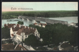 AK Tulln, Ortsansicht Mit Eisenbahnbrücke  - Autres & Non Classés