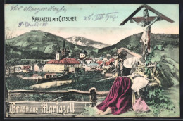 AK Mariazell, Gesamtansicht Mit Oetscher  - Other & Unclassified