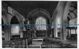 R166311 Church Interior. Wembury Nr. Heybrook Bay. Plymouth. Tuck. RP - Monde