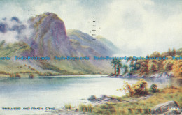 R165707 Thirlmere And Raven Crag. Valentine. Art Colour. No A.989. 1954 - Monde