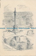 R166718 Nelsons Column Trafalgar Square. London. W. Barton. Pencil Sketch - Sonstige & Ohne Zuordnung