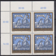 1987 , Mi 1899 ** (1) - 4 Er Block Postfrisch - 450. Todestag Von Paul Hofhaymer - Neufs