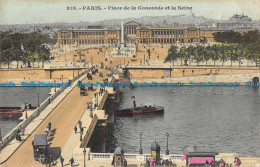 R166323 Paris. Place De La Concorde Et La Seine. 1908 - Monde