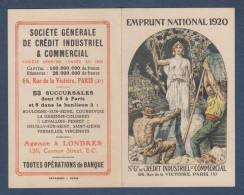 Calendrier  1920 - Emprunt National - Small : 1901-20