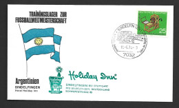 West Germany Soccer World Cup 1974 Argentina Training Centre Cover , 25 Pf Franking , Special Sindelfingen Cancel - 1974 – Germania Ovest