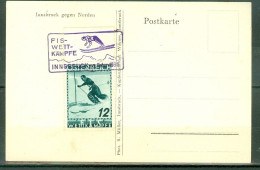 Autriche   Yvert 477 Ou  Michel  623   Ob   Sur CP  Innsbruck   - Lettres & Documents
