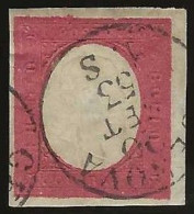 Sardinia      .  Yvert    .   9   (2 Scans)   .   1854    .     O      .    Cancelled - Sardinië