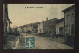 55 - AUBREVILLE - RUE BASSE - EDITION LITAS-NICLOT - CARTE ANCIENNE TOILEE ET COLORISEE - Other & Unclassified
