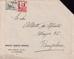 CARTA  COMERCIAL 1937   LA CORUÑA  CENSURA - Cartas & Documentos