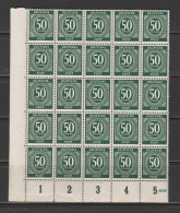 Allemagne 1946 : Timbres Yvert & Tellier N° 22 En Feuille D'époque ( 25 Timbres + Bord De Feuille ). - Neufs