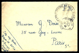 LETTRE DU DÉPOT D'INFANTERIE DE ROUEN - FRANCHISE MILITAIRE - 1940 - POUR PARIS - - 1921-1960: Période Moderne