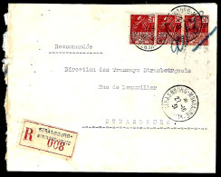 RECOMMANDÉ DE STRASBOURG - 1931 - Affr Expo Coloniale -  - Covers & Documents