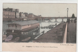 Angers - La Maine Et Pont De La Basse Chaîne - Bâteau Lavoir St Joseph Carrel - Angers