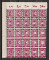 Allemagne 1946 : Timbres Yvert & Tellier N° 19 En Feuille D'époque ( 25 Timbres + Bord De Feuille ). - Postfris