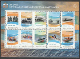 Nederland NVPH 3642 Vel 200 Jaar KNRM Reddingsmaatschappij 2024 MNH Postfris Lifeboats - Neufs
