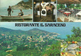 Isola D'Elba, Marciana Marina (Livorno) Località Sant'Andrea, Vedute Ristorante Pizzeria "il Saraceno" E Panorama - Livorno