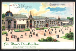 Lithographie Paris, Exposition Universelle De 1900, Palais Des Moyens De Transports  - Tentoonstellingen