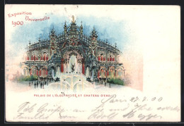 Lithographie Paris, Exposition Universelle De 1900, Palais De L`Électricité Et Chateau D`Eau  - Tentoonstellingen