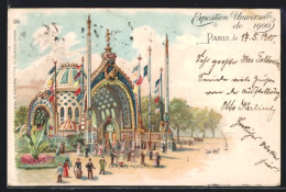 Lithographie Paris, Exposition Universelle De 1900, La Porte Monumentale  - Esposizioni