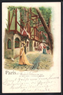 Lithographie Paris, Exposition Universelle De 1900, La Rue Du Rempart  - Exhibitions